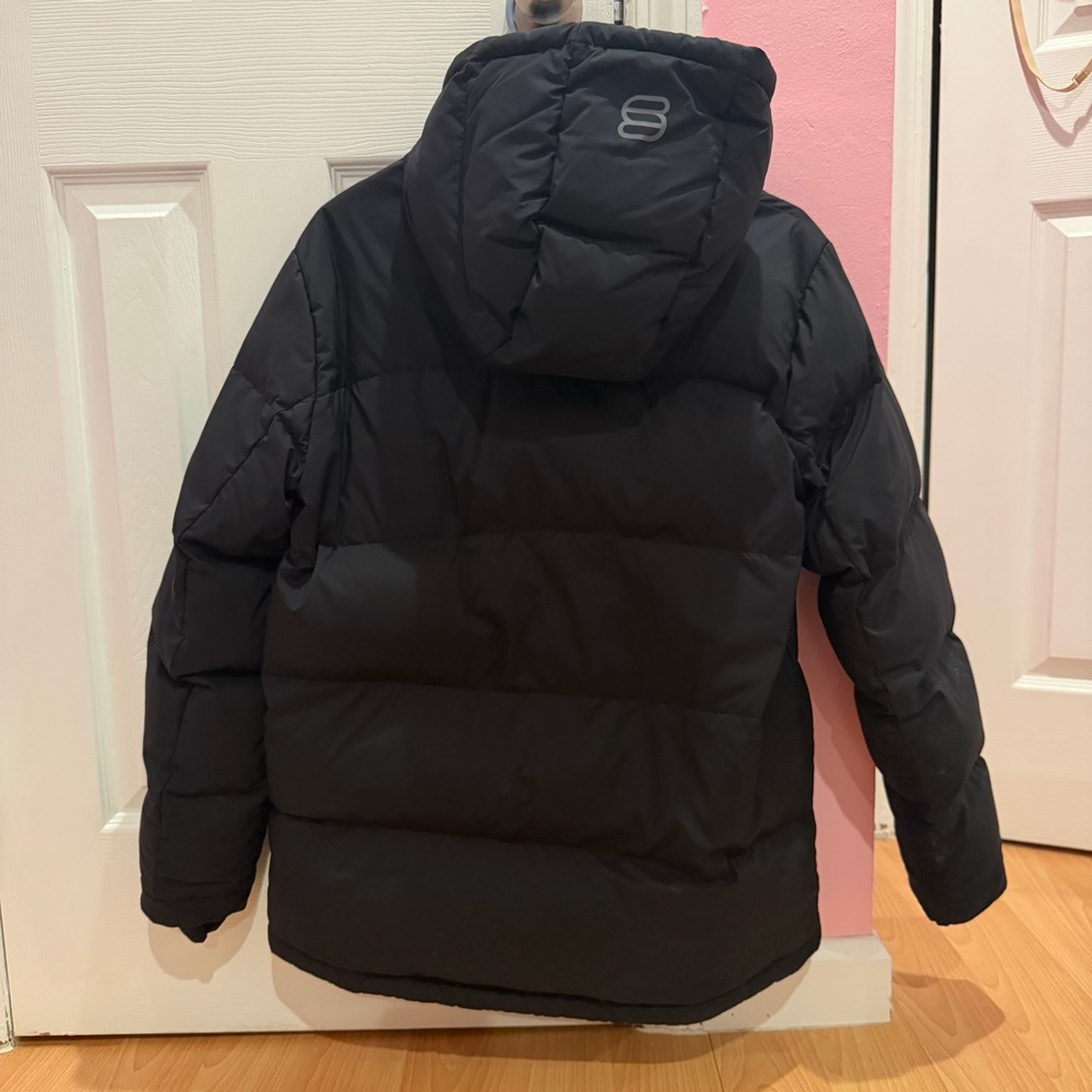 Aritzia Super Puff Reglar Length Black Puffer Jacket with Hood - Picture 11 of 16